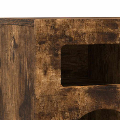 TV Cabinet Smoked Oak 80 x 35 x 40 cm Engineered Wood