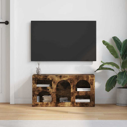 TV Cabinet Smoked Oak 80 x 35 x 40 cm Engineered Wood