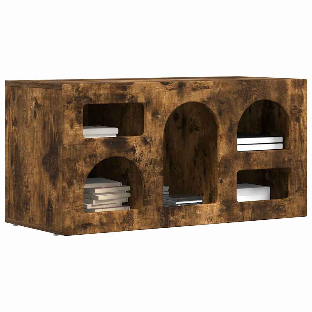 TV Cabinet Smoked Oak 80 x 35 x 40 cm Engineered Wood