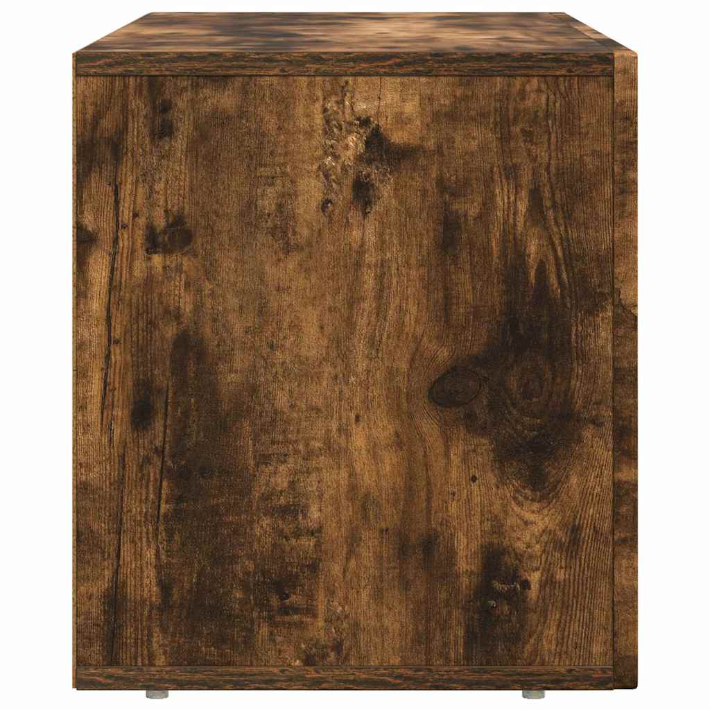 TV Cabinet Smoked Oak 80 x 35 x 40 cm Engineered Wood