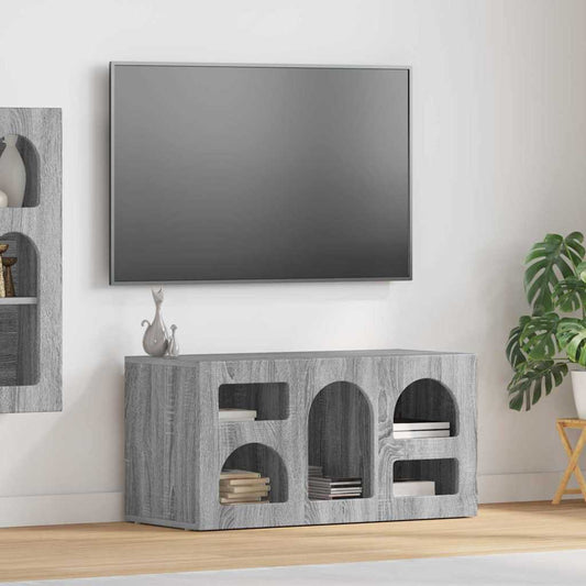TV Cabinet ELST 80 x 35 x 40 cm Grey Sonoma Engineered Wood