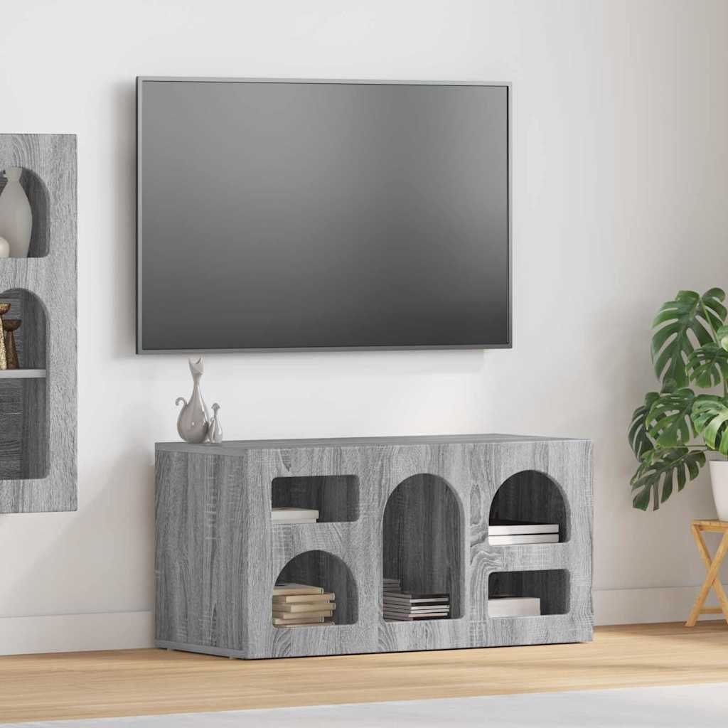 TV Cabinet ELST 80 x 35 x 40 cm Grey Sonoma Engineered Wood