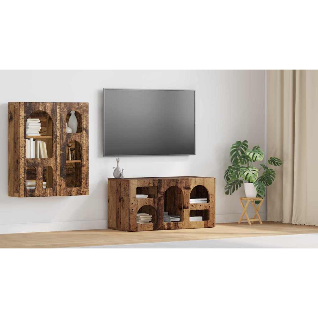 TV Cabinet Old Wood 80 x 35 x 40 cm Engineered Wood