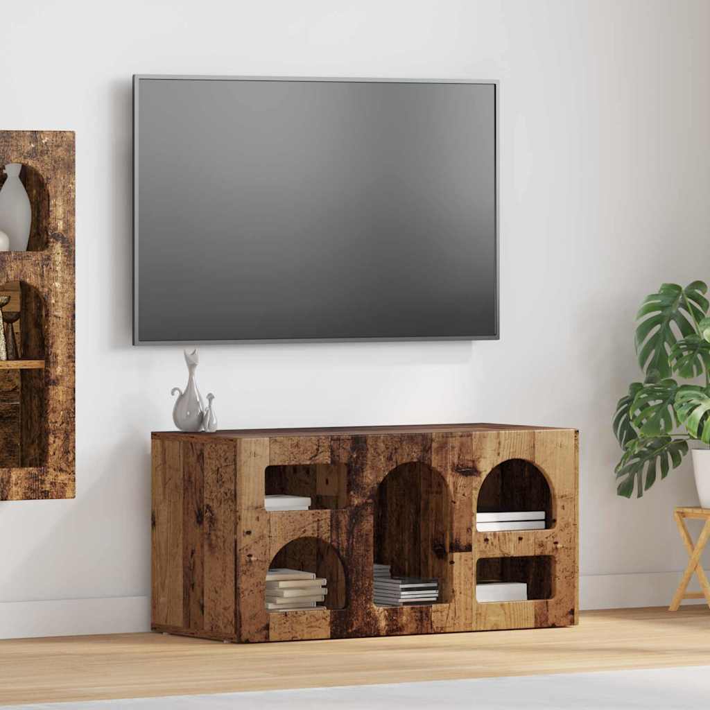 TV Cabinet Old Wood 80 x 35 x 40 cm Engineered Wood