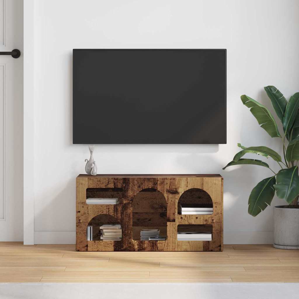 TV Cabinet Old Wood 80 x 35 x 40 cm Engineered Wood