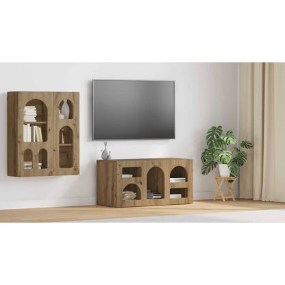 TV Cabinet ELST 80 x 35 x 40 cm Artisan Oak Engineered Wood
