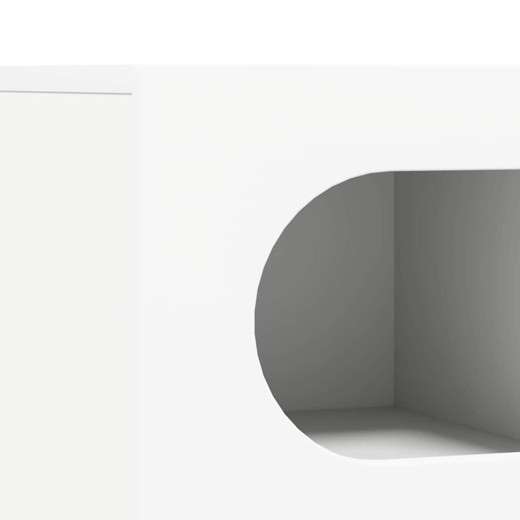 TV Cabinet ELST 60 x 35 x 40 cm White Engineered Wood