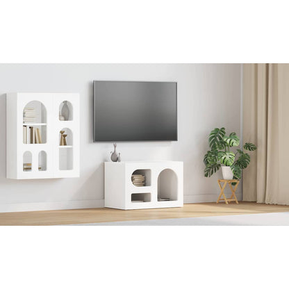 TV Cabinet ELST 60 x 35 x 40 cm White Engineered Wood