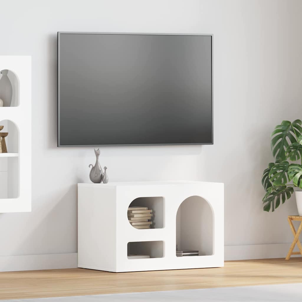 TV Cabinet ELST 60 x 35 x 40 cm White Engineered Wood