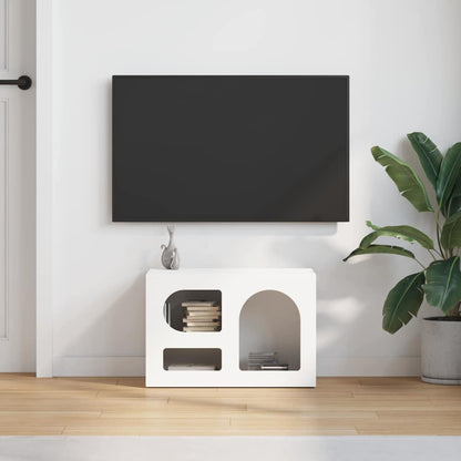 TV Cabinet ELST 60 x 35 x 40 cm White Engineered Wood