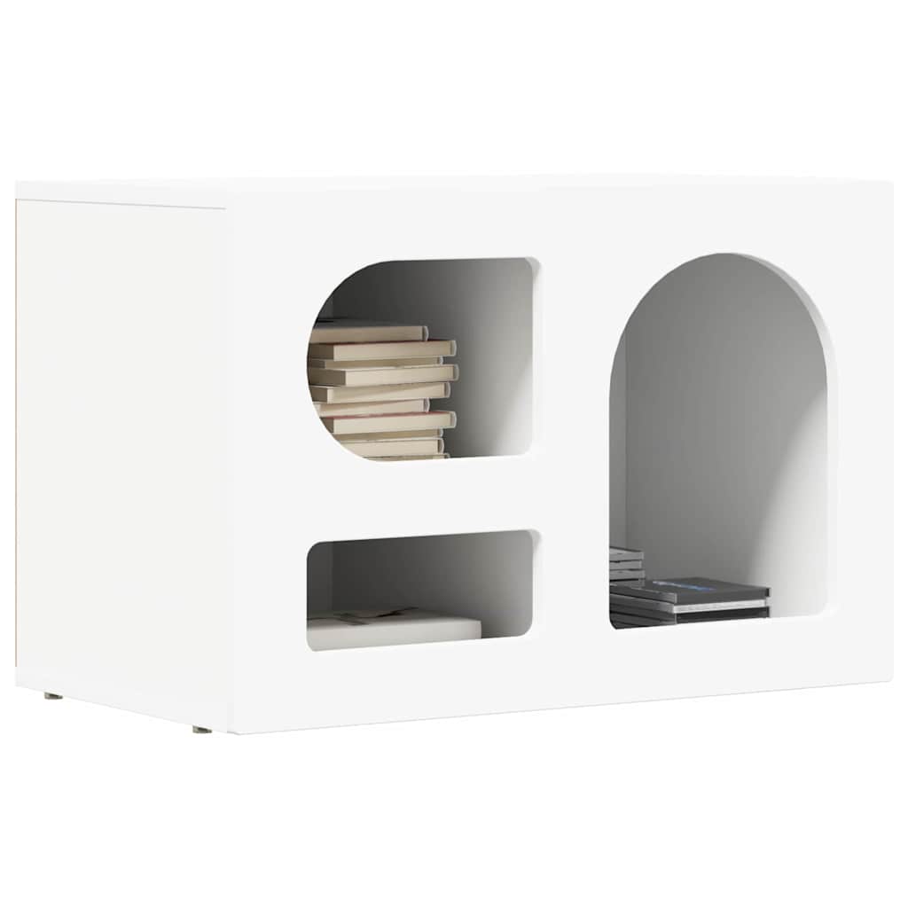 TV Cabinet ELST 60 x 35 x 40 cm White Engineered Wood