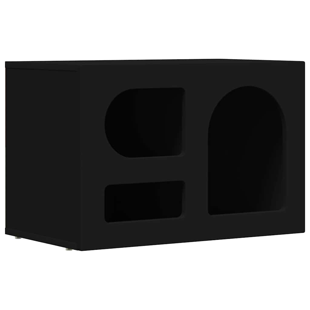 TV Cabinet ELST 60 x 35 x 40 cm Black Engineered Wood