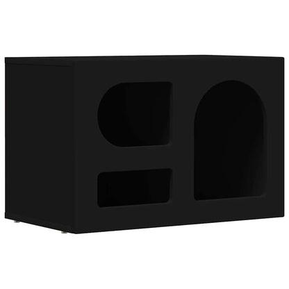 TV Cabinet ELST 60 x 35 x 40 cm Black Engineered Wood