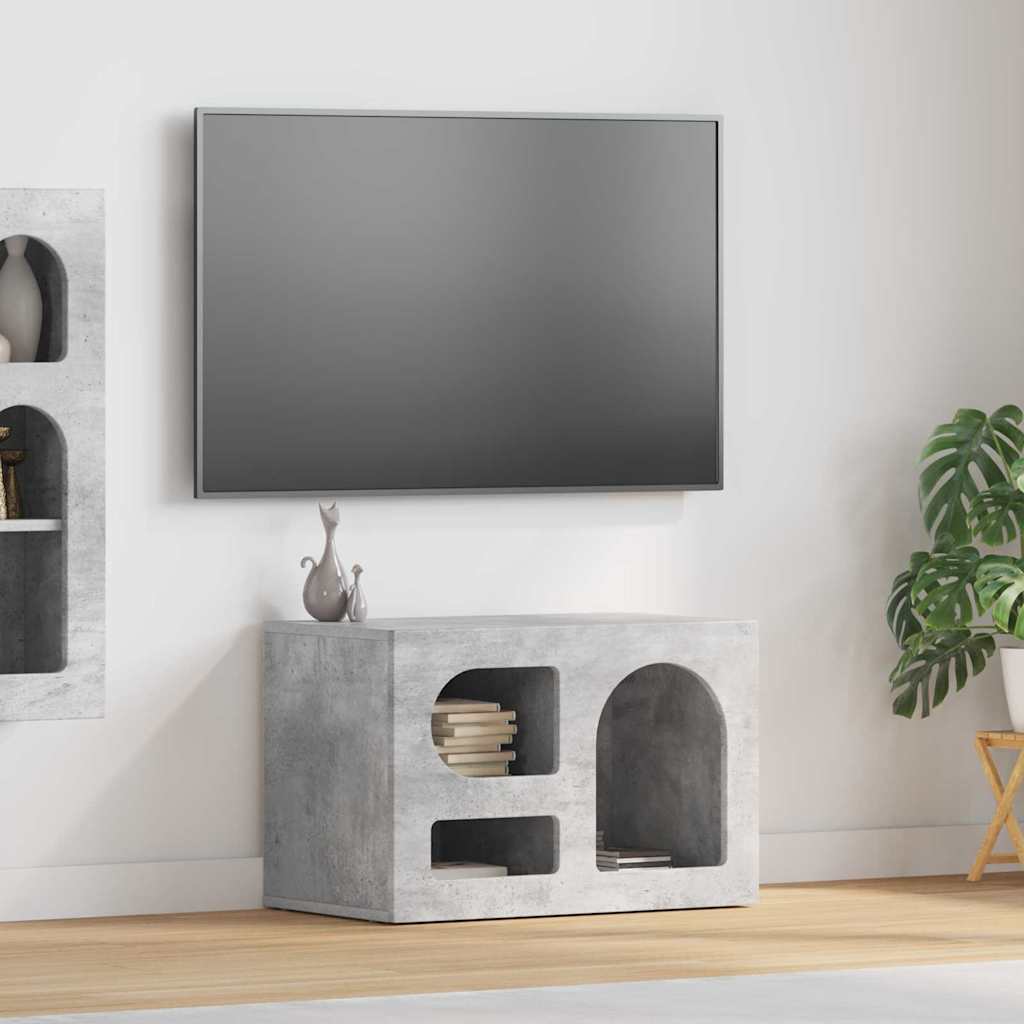 TV Cabinet ELST 60 x 35 x 40 cm Concrete Grey Engineered Wood