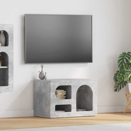 TV Cabinet ELST 60 x 35 x 40 cm Concrete Grey Engineered Wood