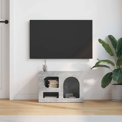 TV Cabinet ELST 60 x 35 x 40 cm Concrete Grey Engineered Wood