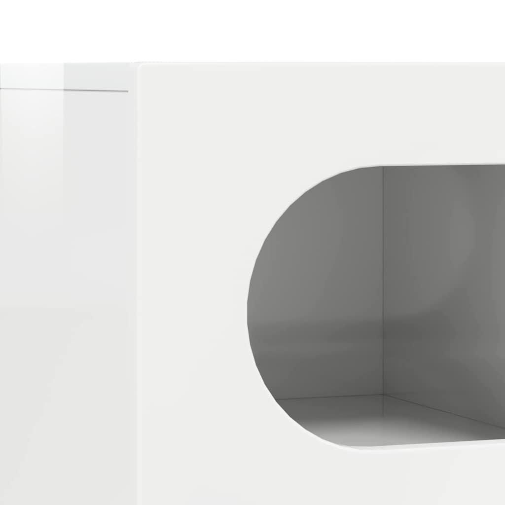 TV Cabinet ELST 60 x 35 x 40 cm High Gloss White