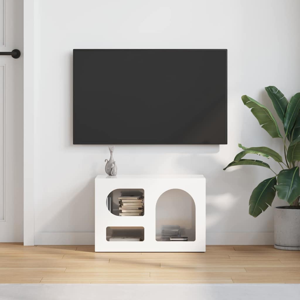 TV Cabinet ELST 60 x 35 x 40 cm High Gloss White