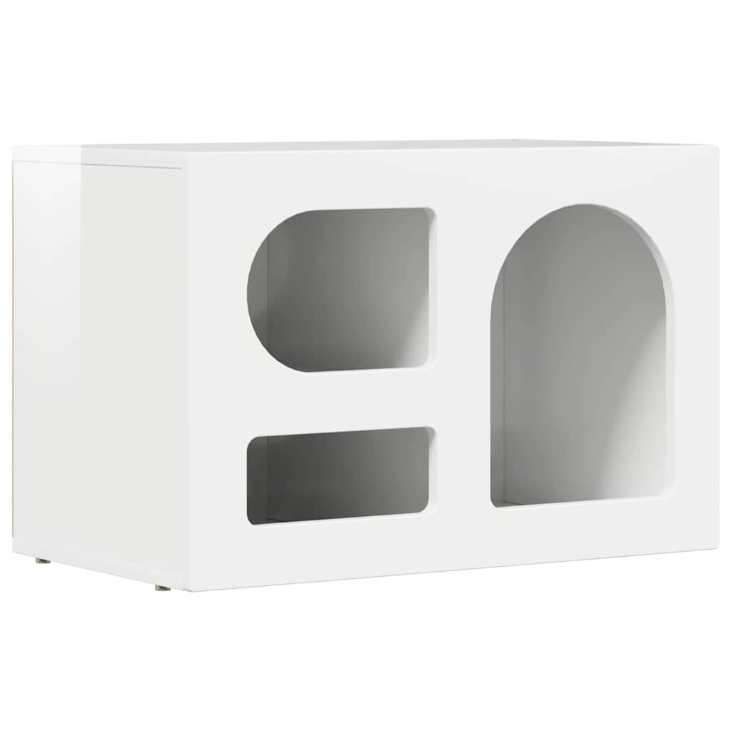 TV Cabinet ELST 60 x 35 x 40 cm High Gloss White