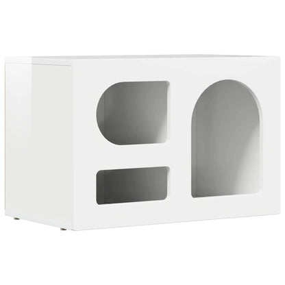 TV Cabinet ELST 60 x 35 x 40 cm High Gloss White