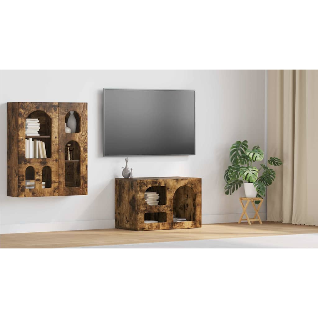 TV Cabinet Smoked Oak 60 x 35 x 40 cm Engineered Wood