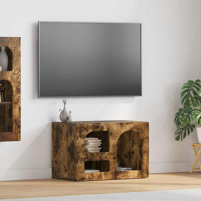 TV Cabinet Smoked Oak 60 x 35 x 40 cm Engineered Wood