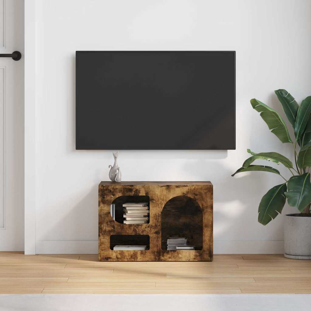 TV Cabinet Smoked Oak 60 x 35 x 40 cm Engineered Wood