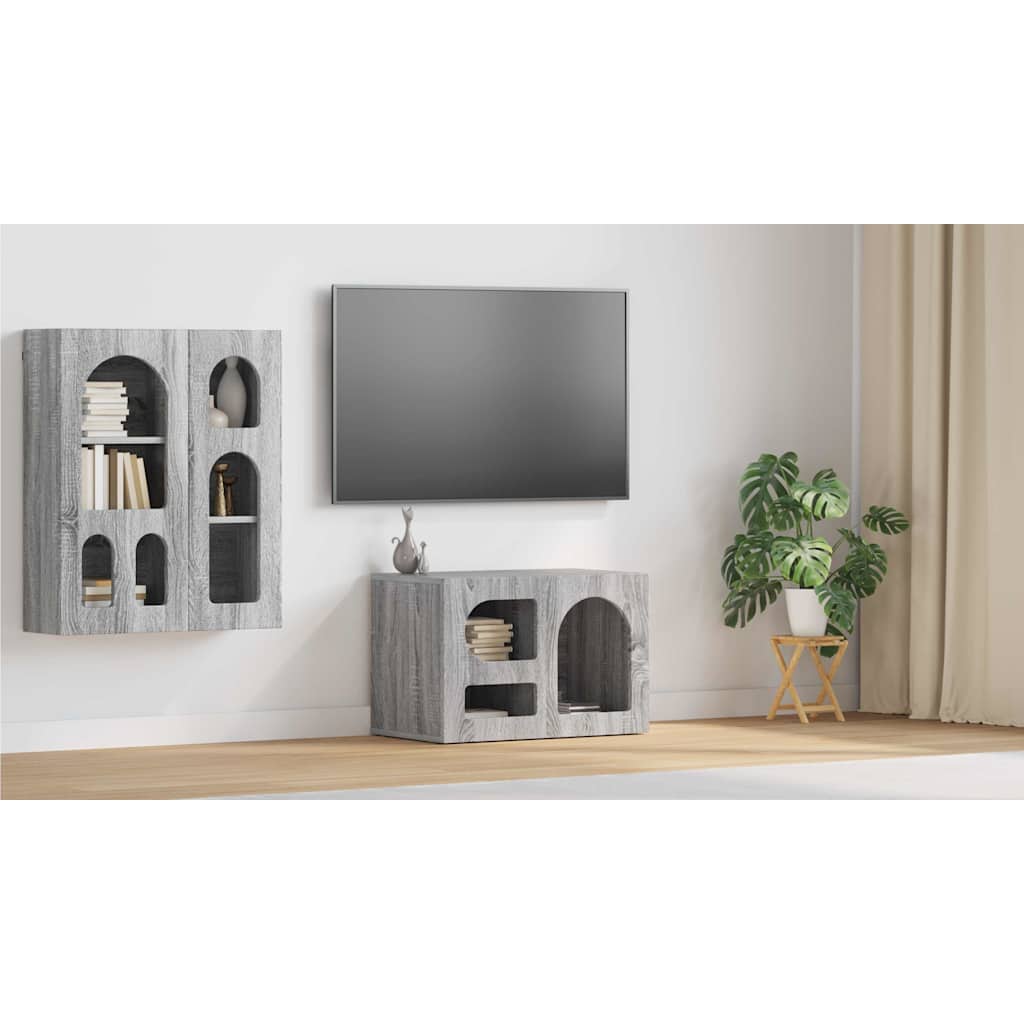 TV Cabinet ELST 60 x 35 x 40 cm Grey Sonoma Engineered Wood