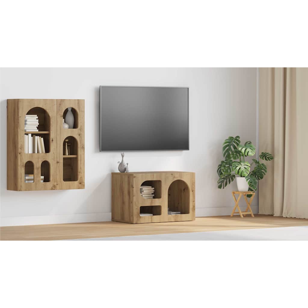 TV Cabinet ELST 60 x 35 x 40 cm Artisan Oak Engineered Wood