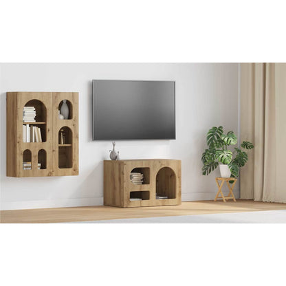 TV Cabinet ELST 60 x 35 x 40 cm Artisan Oak Engineered Wood