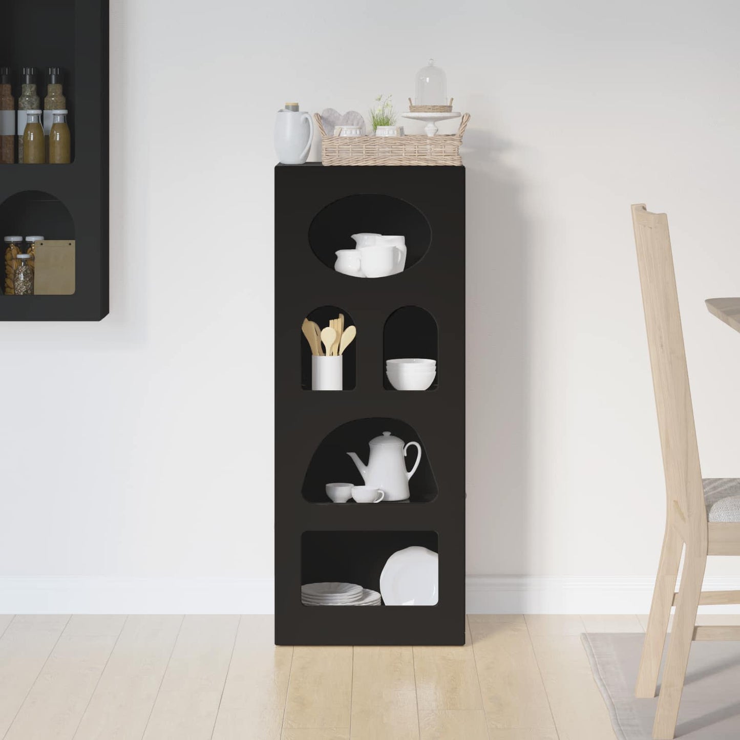 Sideboard Black 40 x 35 x 100.5 cm Engineered Wood