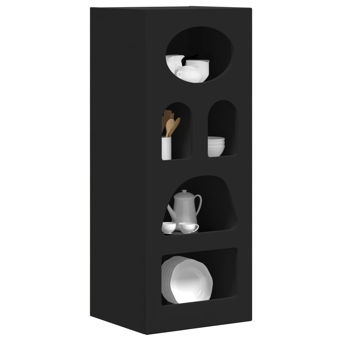 Sideboard Black 40 x 35 x 100.5 cm Engineered Wood
