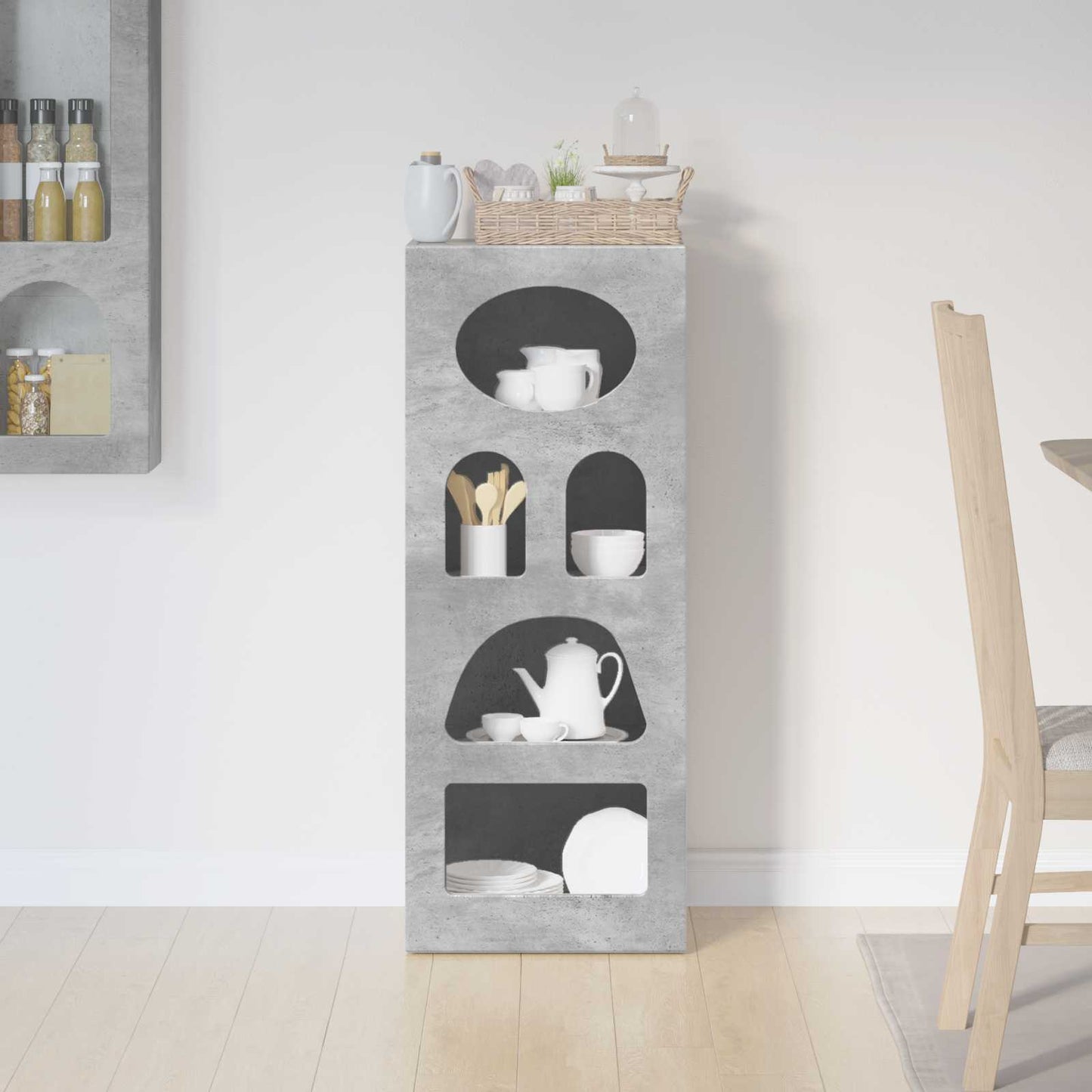 Sideboard Concrete Grey 40 x 35 x 100.5 cm Engineered Wood