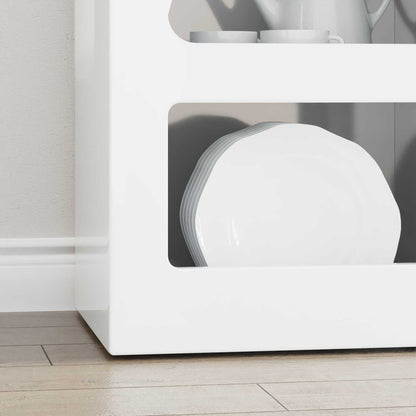 Sideboard High Gloss White 40 x 35 x 100.5 cm Engineered Wood