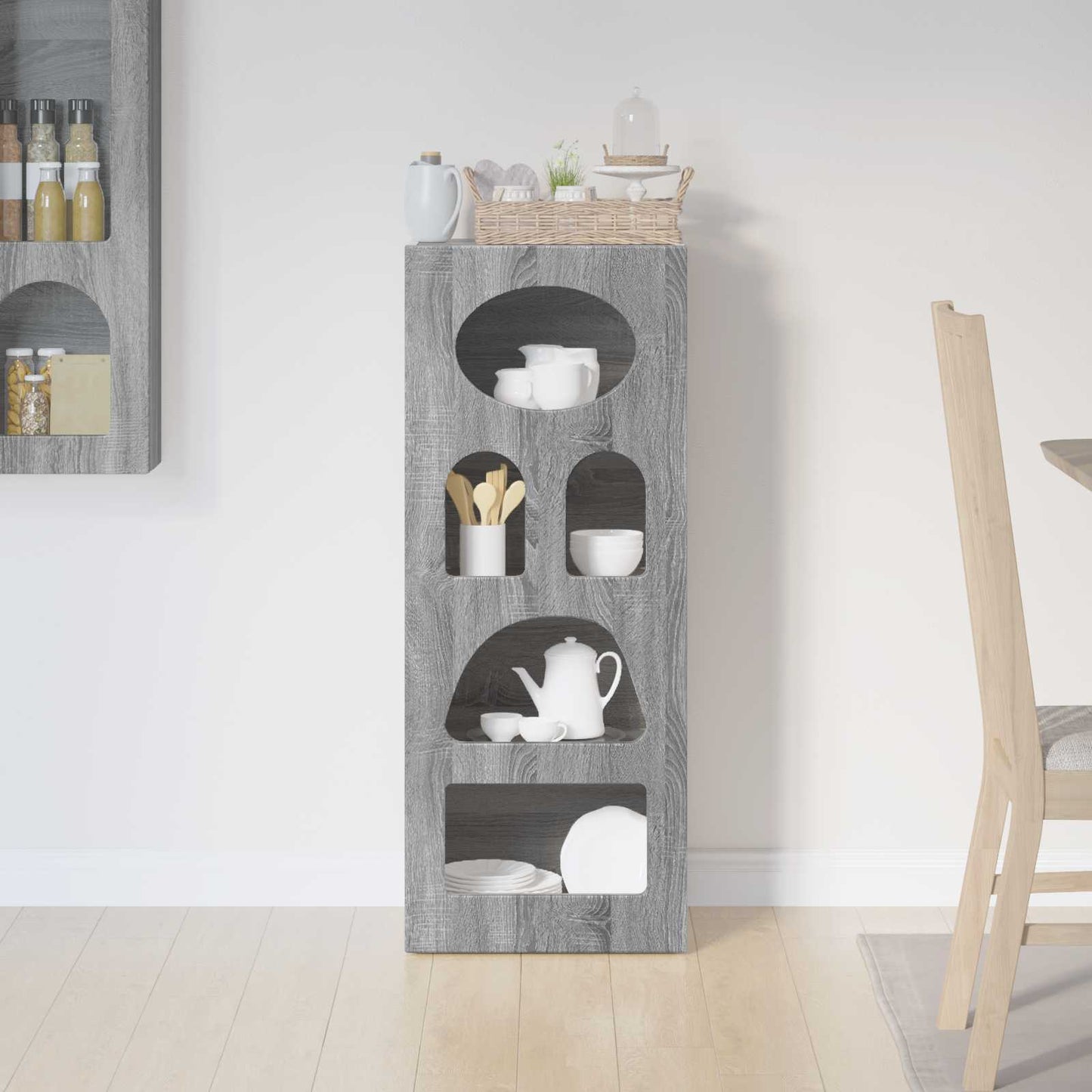 Sideboard Grey Sonoma 40 x 35 x 100.5 cm Engineered Wood