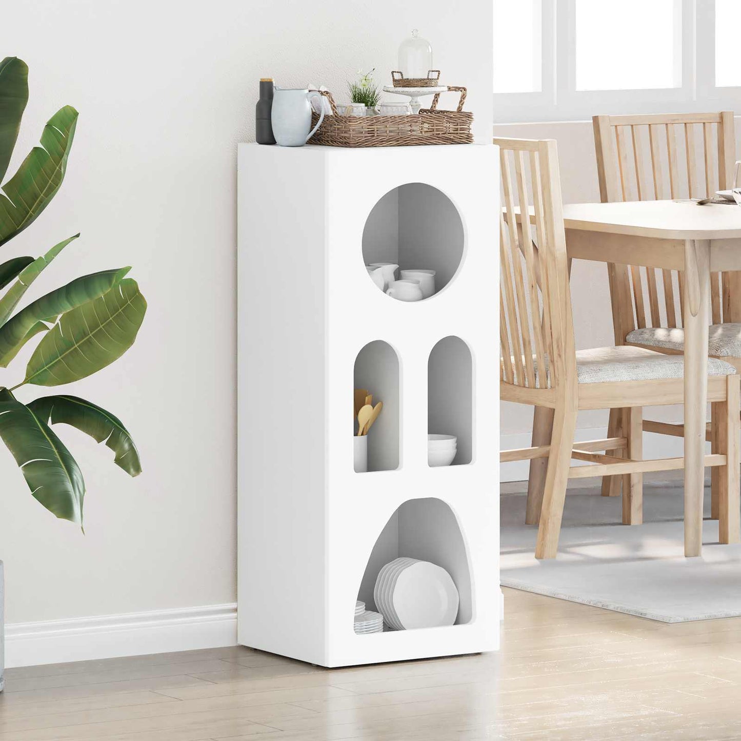 Sideboard White 40 x 35 x 100.5 cm Engineered Wood