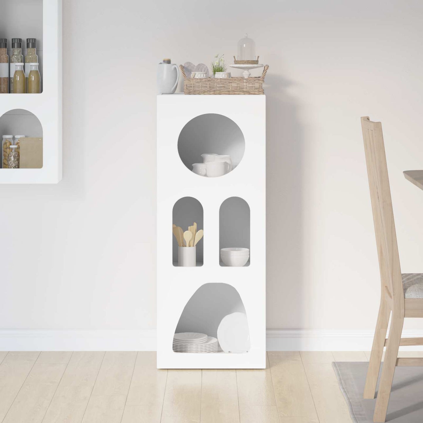 Sideboard White 40 x 35 x 100.5 cm Engineered Wood