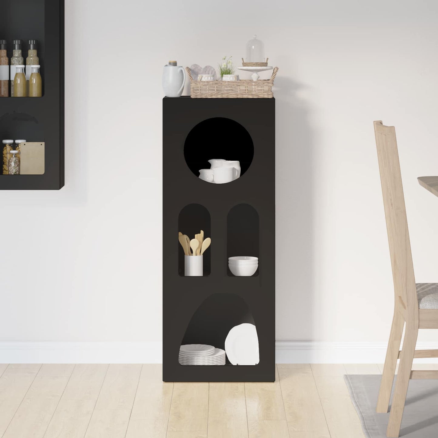 Sideboard Black 40 x 35 x 100.5 cm Engineered Wood