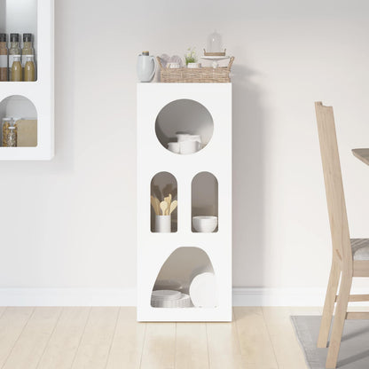 Sideboard High Gloss White 40 x 35 x 100.5 cm Engineered Wood