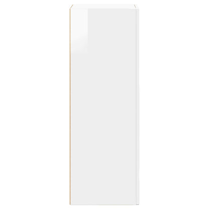 Sideboard High Gloss White 40 x 35 x 100.5 cm Engineered Wood