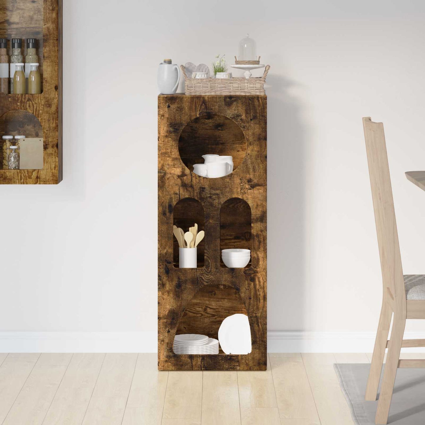 Sideboard Smoked Oak 40 x 35 x 100.5 cm Engineered Wood