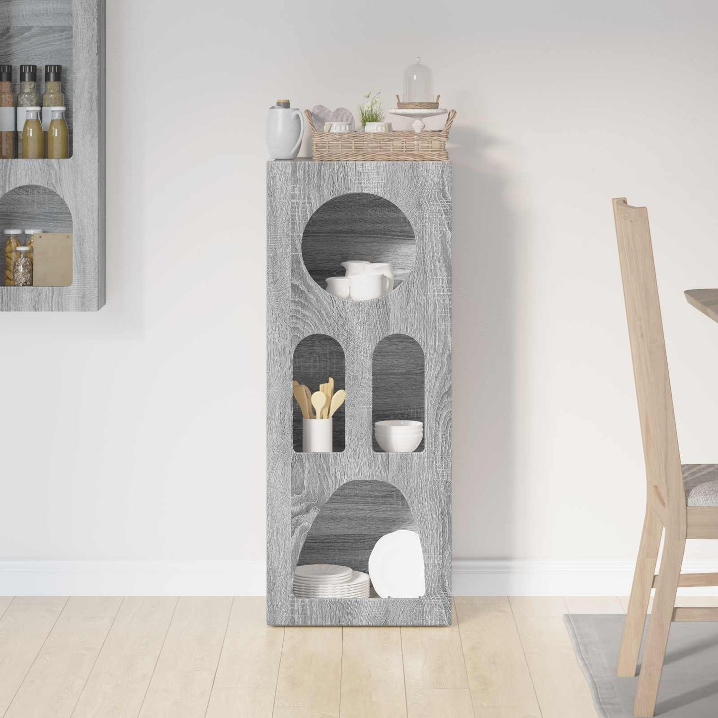 Sideboard Grey Sonoma 40 x 35 x 100.5 cm Engineered Wood