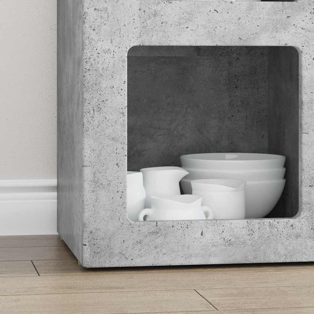 Sideboard Concrete Grey 59 x 35 x 80.5 cm Engineered Wood