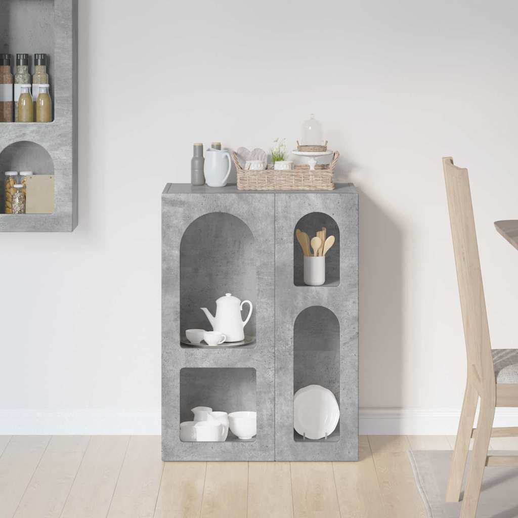 Sideboard Concrete Grey 59 x 35 x 80.5 cm Engineered Wood