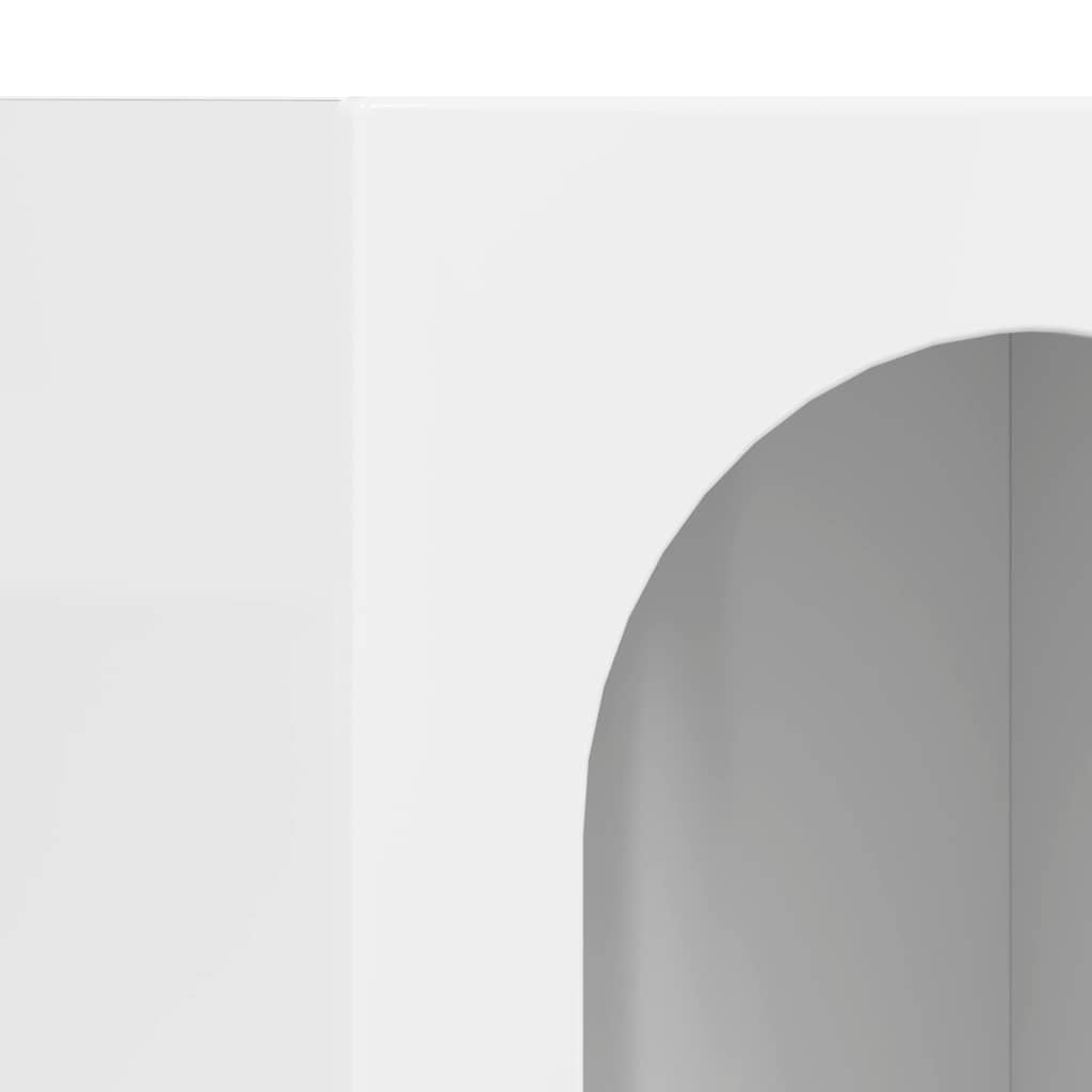 Sideboard High Gloss White 59 x 35 x 80.5 cm Engineered Wood