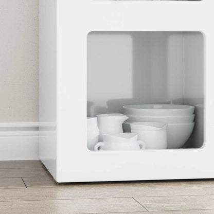 Sideboard High Gloss White 59 x 35 x 80.5 cm Engineered Wood