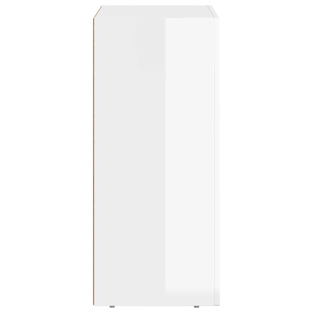 Sideboard High Gloss White 59 x 35 x 80.5 cm Engineered Wood