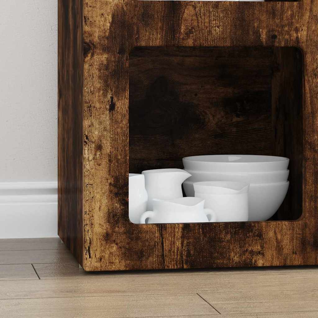 Sideboard Smoked Oak 59 x 35 x 80.5 cm Engineered Wood