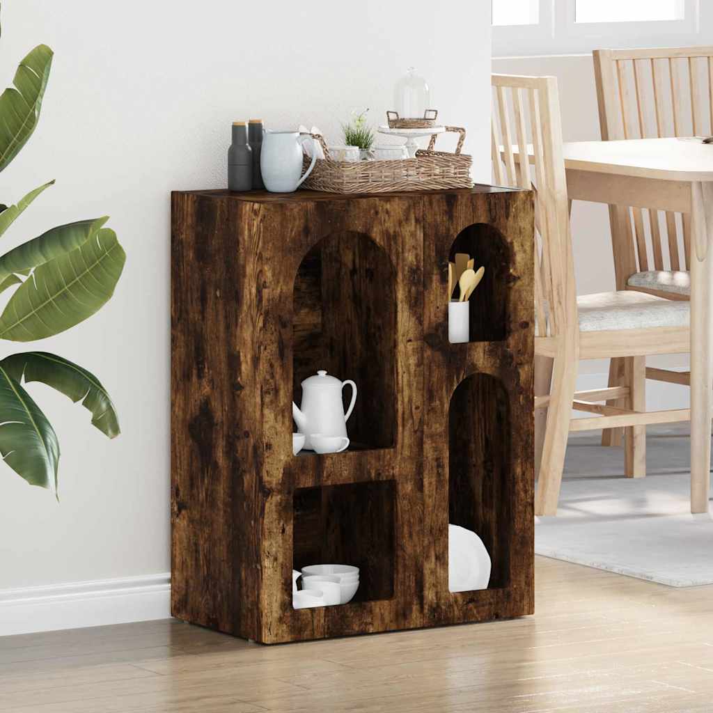 Sideboard Smoked Oak 59 x 35 x 80.5 cm Engineered Wood
