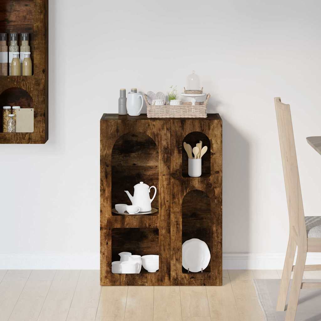 Sideboard Smoked Oak 59 x 35 x 80.5 cm Engineered Wood